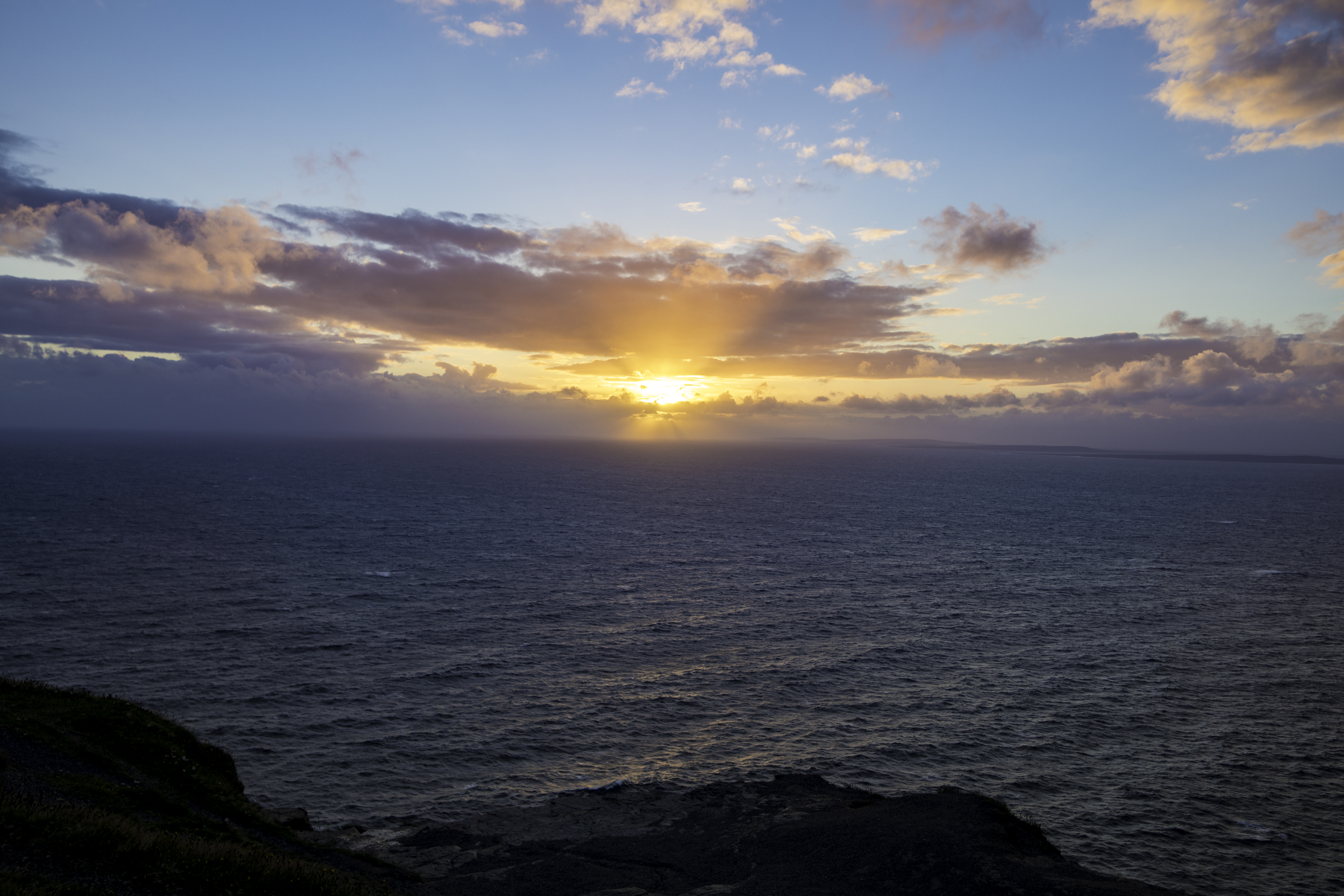  Sunset View from the Cliffs of Moher, Co. Clare, Ireland (26 July 2017) 